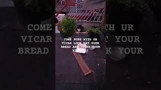 Vicars communion let him do his sermon 1stcatslivingonthehomelessstreet homelessstreetcats [upl. by Naened747]