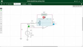 NONINVERTING amplifier on MULTISIM [upl. by Anastasio865]