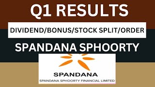 Spandana sphoorty Q1 Results 2025  spandana sphoorty Results Today  spandana Share Latest News [upl. by Pavla]