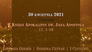 GodzinaCzytań  I Czytanie  30 kwietnia 2021 [upl. by Etana448]