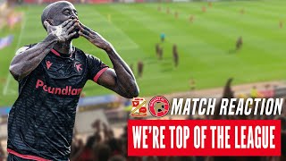 4 GOALS ON THE ROAD SENDS US TOP OF THE LEAGUE  Swindon Town vs Walsall Match Reaction [upl. by Levenson]