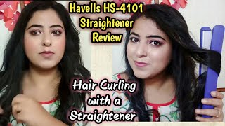 Havells Hair Straightener HS4101 Review amp Demo  Curly hair with Straightener [upl. by Attevroc]