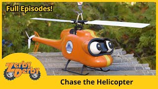 Zerby Derby 🚁🏎️ Chase the Helicopter 🏁⚙️ Full Episodes [upl. by Derrick]