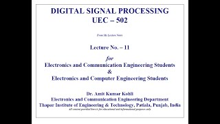 DSPLECTURE11 on DiscreteTime SignalProcessing [upl. by Maximilian83]