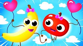 Apples and Bananas 2 I Like to Eat Apples amp Bananas Yum Yum Fruits by Little Angel [upl. by Eilraep]