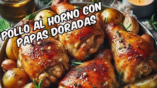 Pollo al horno con papas doradas [upl. by Chipman161]