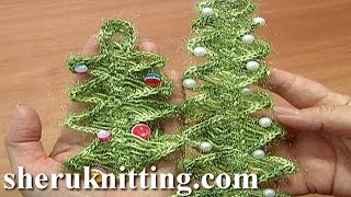 Hairpin Lace Crochet Christmas Tree Ornament Part 1 of 2Christmas Tree Bead Decorated [upl. by Adina]