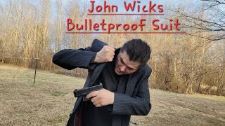 Testing out John Wicks Bulletproof Suit [upl. by Ytirehc]