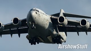 USAF C17 Globemaster III Demo  EAA AirVenture Oshkosh 2018 [upl. by Larina773]