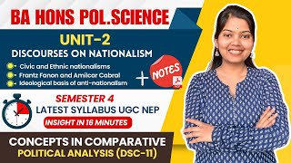 UNIT2 Discourses on Nationalism  DU BA HONS POLSCIENCE SEM 4  STUDYSHIP 2 [upl. by Rosenthal]