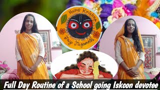 Full Day Routine of a School going Iskcon devotee in a nondevotee family  Daily Routine  ☺😊😇😊☺ [upl. by Goda]