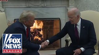 Biden congratulates Trump during historic Oval Office meeting Welcome back [upl. by Behn368]