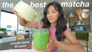 how to make a perfect matcha latte that actually tastes good [upl. by Ellenahc]