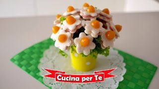 Bouquet di Tramezzini Tutorial  Antipasti creativi [upl. by Marlie]