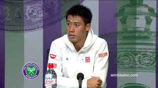 Kei Nishikori fourth round press conference [upl. by Sixel600]