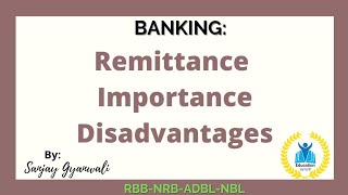 What is Remittance its importance [upl. by Nosned]