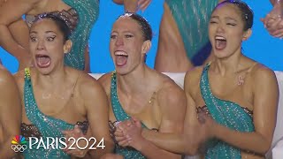 Team USA artistic swimming CLINCHES Paris spot with stellar routine at Worlds  NBC Sports [upl. by Aggi216]