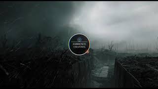 RELAXING RAIN WITH DISTANT ARTILLERY  BATTLE AMBIENCE  AMBIENCE CHANNEL  TWO HOUR for New Version [upl. by Millham]