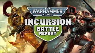 Blood Angels vs Adeptus Custodes Warhammer 40k Incursion Battle Report Ep 27 [upl. by Marcella]