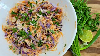 SALADA DE REPOLHO ROXO E CENOURA RÁPIDO E FÁCIL  COLESAW  ALMOÇO SAUDÁVEL [upl. by Deeraf]