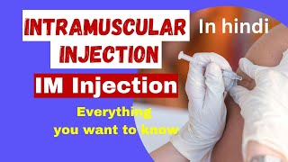 im injection technique  intramuscular injection  im injection sites  nursing video [upl. by Kralc508]