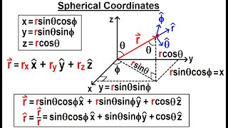 Physics Ch 671 Advanced EampM Review Vectors 73 of 113 Spherical Coordinates [upl. by Ahsiloc]