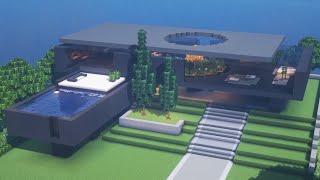 Minecraft Tutorial  Modern House  Gracium  Modern City 17 [upl. by Reinke378]