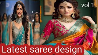 LATEST SAREE DESIGN 2024NEW SAREE DESIGNSAREE FASHION [upl. by Kingdon]