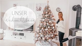 WEIHNACHTSBAUM SCHMÜCKEN  DIY BAUMKUGELN I ROSEGOLD [upl. by Scarlet]