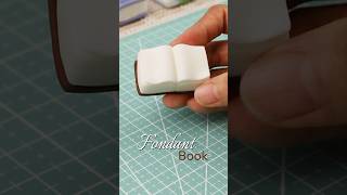 Fondant cake topper  how to make a mini book trending shorts viralvideo fondant tutorial [upl. by Eimmac813]