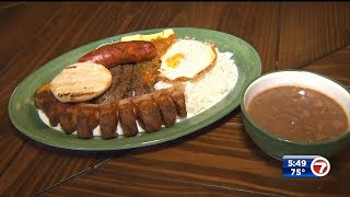 How to make a Bandeja Paisa recipe by La Farándula in Miami [upl. by Yalcrab943]