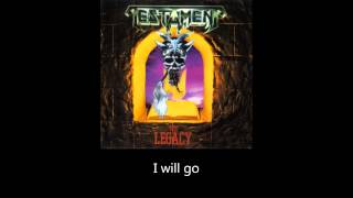 Testament  Over the Wall Lyrics [upl. by Colwen]