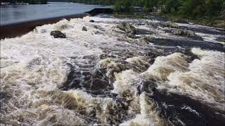 PART 1 Pawtucket Falls Lowell MA AFTER HEAVY RAIN [upl. by Aleta]