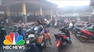 Indonesia Volcano Erupts Evacuations Underway [upl. by Debbee]