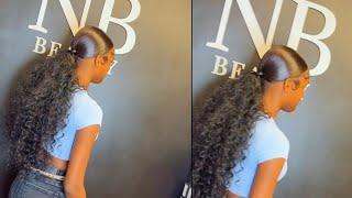 Very Detailed low ponytail Tutorial on natural hair from start to finish [upl. by Domella991]