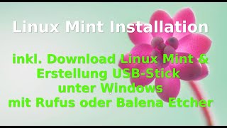 Linux Mint Installation von Anfang bis Ende [upl. by Eeryt742]