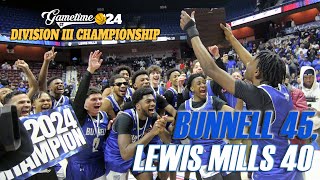 Bunnell wins CIAC Division III boys basketball championship over Lewis Mills [upl. by Lim190]