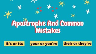 Apostrophe And Common Mistakes [upl. by Eimile595]