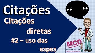 M5 V7 Você NUNCA MAIS vai esquecer como usar as aspas nas CITAÇÕES DIRETAS Normas da ABNT [upl. by Saerdna]