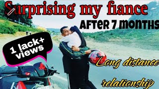 ट्रेनिंग के बाद surprising my fiance 🥀 long distance relationship 😸naveenadhami6228 [upl. by Asiled]