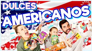 🇺🇸 ESPAÑOLES PRUEBAN DULCES AMERICANOS 🤪  Familia Carameluchi [upl. by Kired]