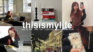 VLOG  what i eat in a day books haul  getting a new kitten [upl. by Halivah]