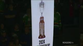 London Knights Commemorate 2024 OHL Championship by Raising Banner [upl. by Anabelle]