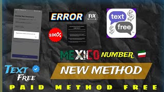 How to Fix Registration Failed With Error 6135  TextFree New Method  Mexico Number Method [upl. by Areehs]