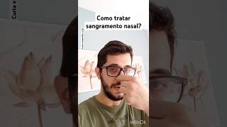 Aprenda a medida de primeiros socorros para tratar NARIZ SANGRANDO primeirossocorros epistaxe [upl. by Chelsie]