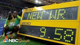 Usain Bolts 958 the night he obliterated the 100m world record  NBC Sports [upl. by Redyr295]