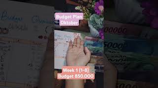 Budget plan oktober 2024  Week 1 18 Budget 850000 iburumahtangga budgetingrumahtangga budget [upl. by Tompkins793]