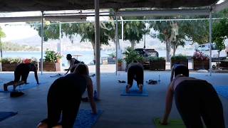 Pilates class on retreat in Greece [upl. by Manville]