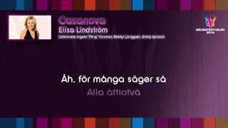 Elisa Lindström  quotCasanovaquot on screen lyrics [upl. by Herr]