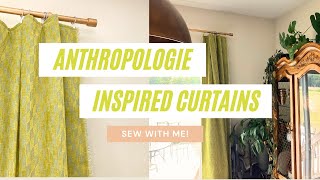 Anthropologie Inspired Curtains 3 Beginner Sewing Project [upl. by Aralomo]